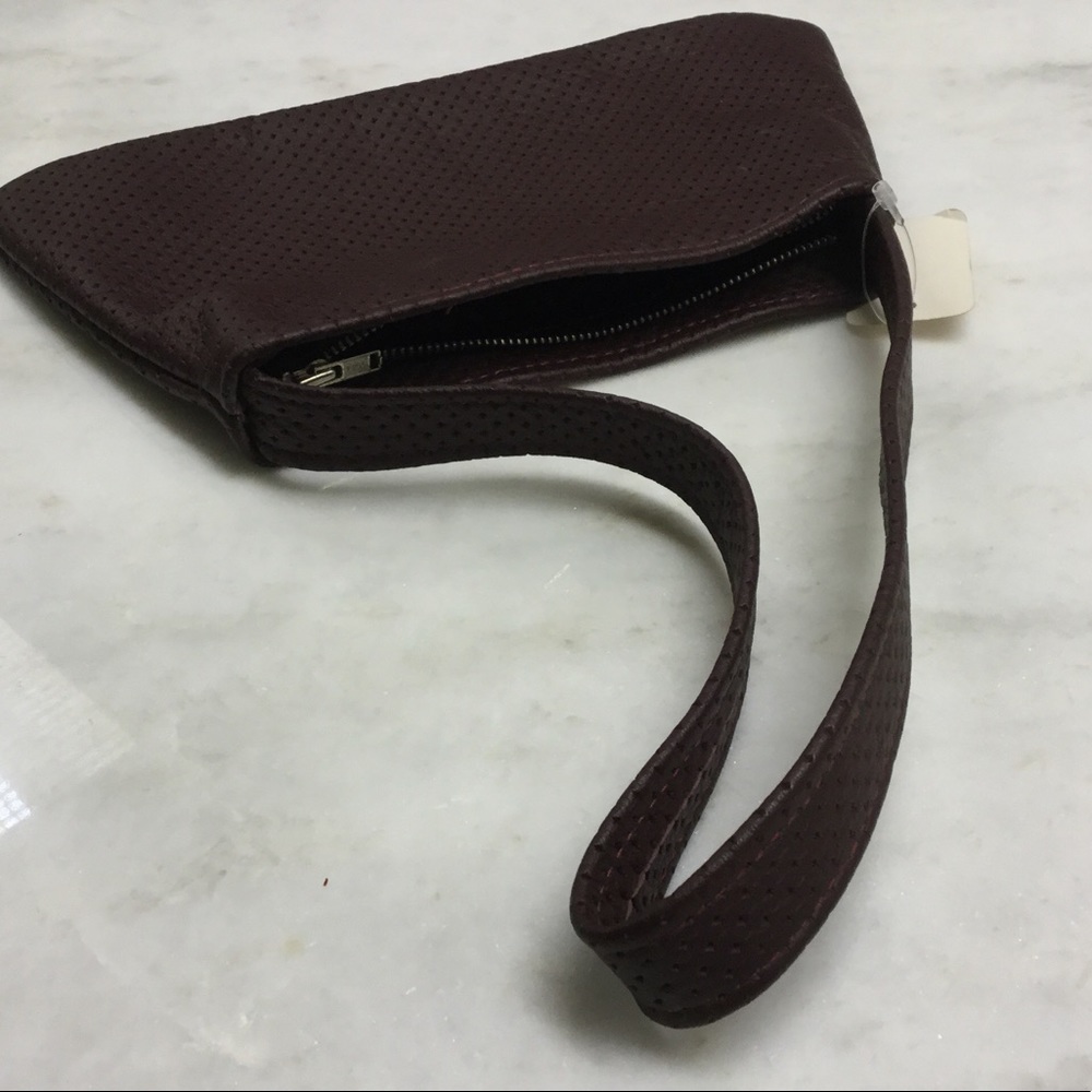 NWT Burgundy Leather Mini Purse - Picture 2 of 2